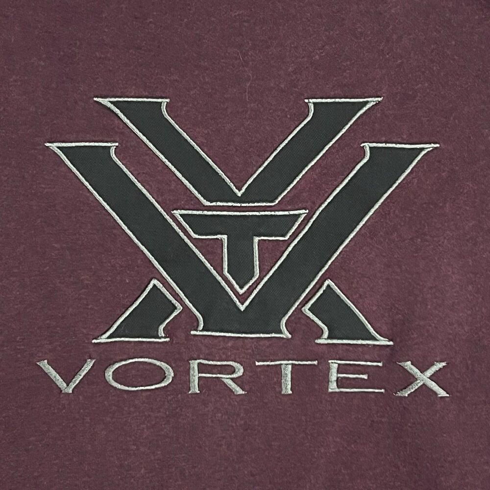 VORTEX Core Logo Hoodie Mens Small Maroon Sweatshirt Pocket Hunting - Picture 4 of 10